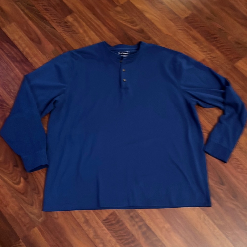 Mens Blue Long Sleeve Tee